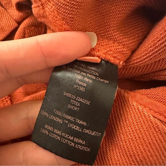 ISABEL MARANT ETOILE Titea Shorts - PAPAYA Size 40 - Picture 7 of 7